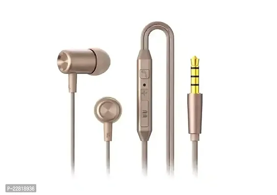 Golden In Ear Wired Earphones with Mic