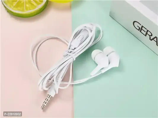 White In Ear Wired Earphones with Mic