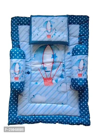 Comfortable Blue Cotton Single Baby Bedsheet Pack of 4