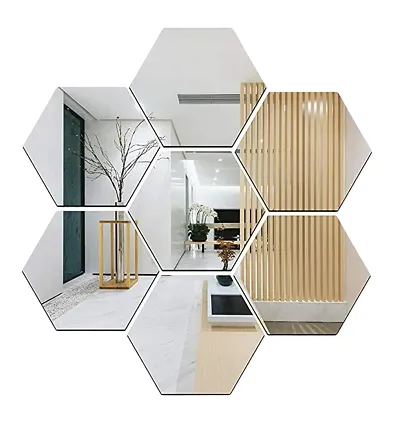 Hexagon Acrylic Mirror Wall Stickers