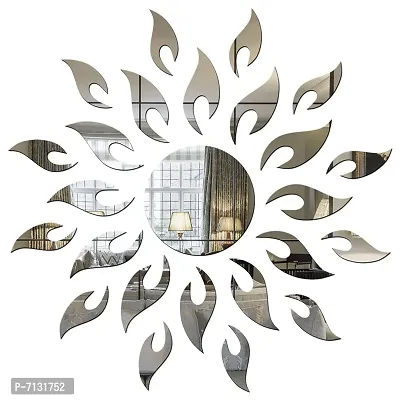 Designer 1.5 Feet, Sun Silver, 1.5 Feet, Acrylic Mirror Wall Decor Sticker For Wall