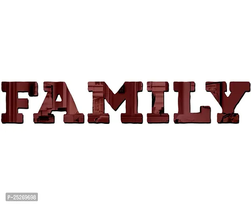 Designer Family Brown Acrylic Mirror Wall Stickers-thumb3