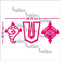 Designer Shanka Chakr Namah Red Acrylic Mirror Wall Stickers-thumb1