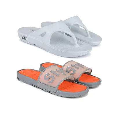 New fashion latest design casual slippers,slides,water proof, for Men Pack of 2