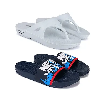 New fashion latest design casual slippers,slides,water proof, for Men Pack of 2