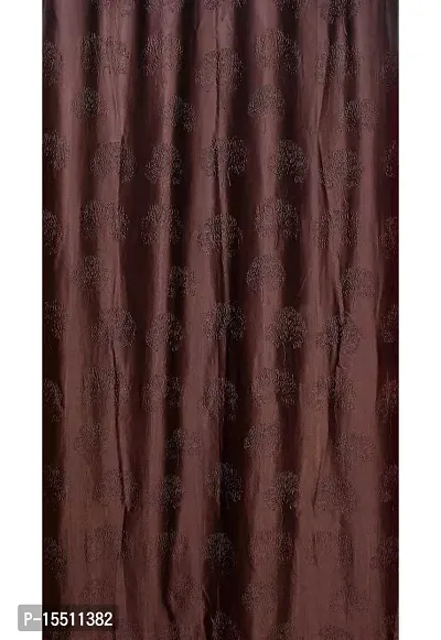 Scorchers Room Darkening Blackout Window Curtain Set of 2 Polyester Embossed Printed Curtain for Bedroom, Living Room-thumb2