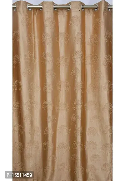 Scorchers Room Darkening Blackout Window Curtain Set of 2 Polyester Embossed Printed Curtain for Bedroom, Living Room-thumb2