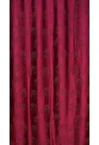 Scorchers Room Darkening Blackout Window Curtain Set of 2 Polyester Embossed Printed Curtain for Bedroom, Living Room-thumb1