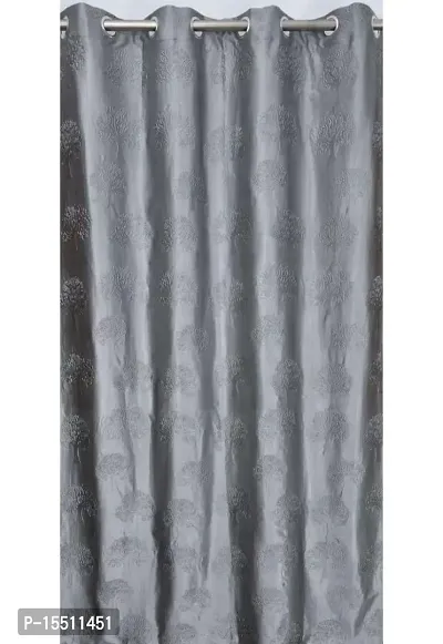 Scorchers Room Darkening Blackout Window Curtain Set of 2 Polyester Embossed Printed Curtain for Bedroom, Living Room-thumb2