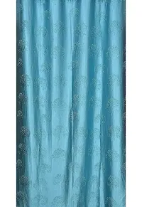 Scorchers Room Darkening Blackout Window Curtain Set of 2 Polyester Embossed Printed Curtain for Bedroom, Living Room-thumb1