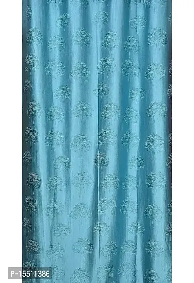 Scorchers Room Darkening Blackout Window Curtain Set of 2 Polyester Embossed Printed Curtain for Bedroom, Living Room-thumb2