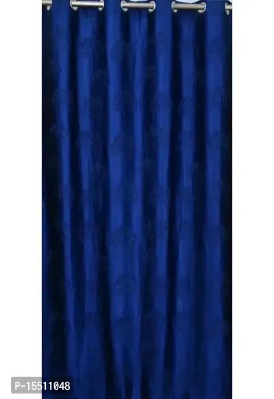 Scorchers Room Darkening Blackout Window Curtain Set of 2 Polyester Embossed Printed Curtain for Bedroom, Living Room-thumb2