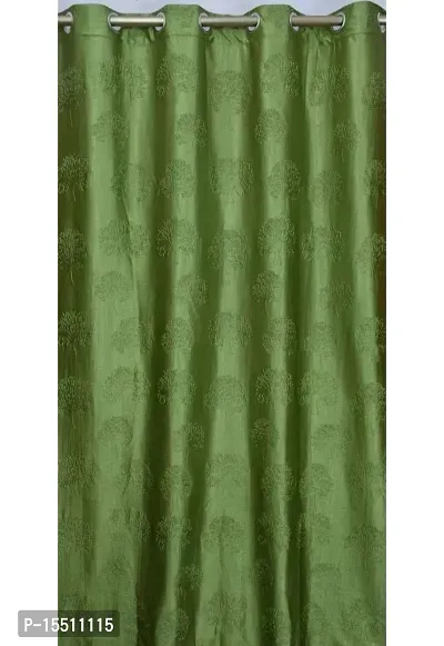 Scorchers Room Darkening Blackout Window Curtain Set of 2 Polyester Embossed Printed Curtain for Bedroom, Living Room-thumb2