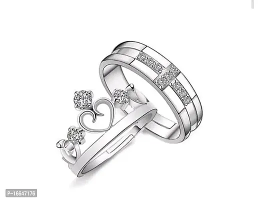 Crown Shaped Couple RIng-thumb0