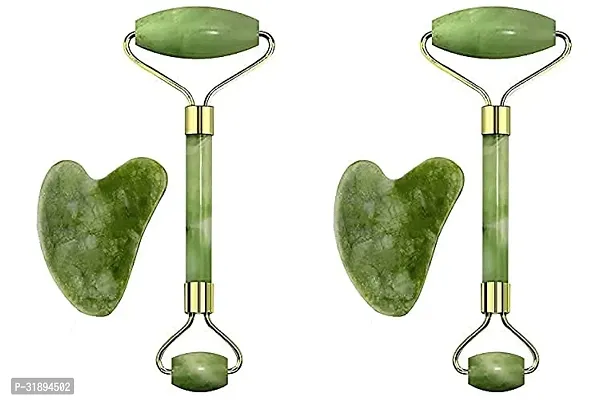 Facial Massager Jade Roller And Gua Sha Tool Pack Of 2-thumb0