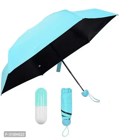 Mini Compact Umbrella Windproof  And Rain with capsule Case Pack Of 1