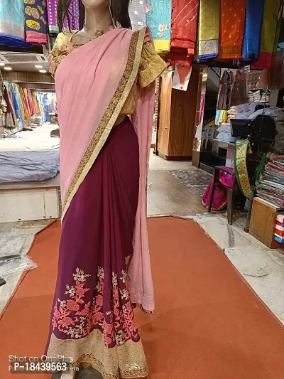 Elegant Pink Cotton Saree with Blouse piece