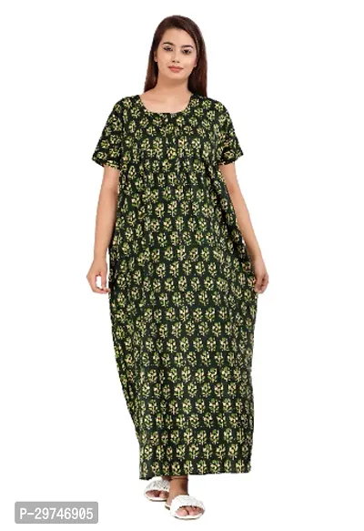 Fabulous Cotton Blend Printed Nighty For Women-thumb0