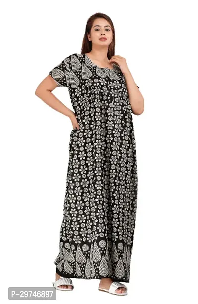 Fabulous Cotton Blend Printed Nighty For Women-thumb2