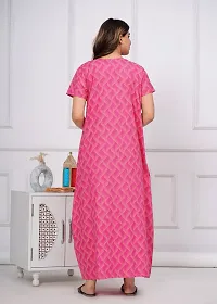 Elegant Cotton Printed Nighty For Women And Girls-thumb3