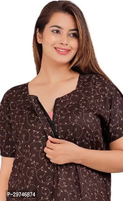 Fabulous Cotton Blend Printed Nighty For Women-thumb2