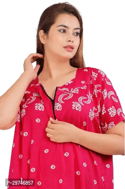 Fabulous Cotton Blend Printed Nighty For Women-thumb2