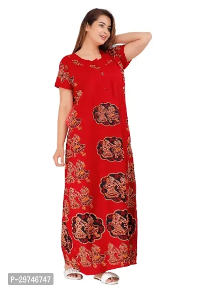 Fabulous Cotton Blend Printed Nighty For Women-thumb0