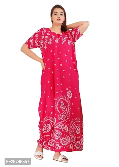 Fabulous Cotton Blend Printed Nighty For Women-thumb0