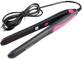 Kemei KM-328 Hair Straightener  (Black, Pink)-thumb4