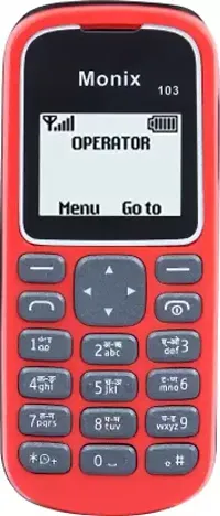 Monix 103 Feature Phone -Red, Pack Of 2-thumb1