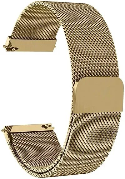 eHIKPLUS Apple Watch Milanese Loop Stainless Steel Magnetic Strap for Apple iWatch 44mm Series 7,6,5,4,3,2 SE - Gold