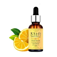 Khadi Herbal Vitamin C Facial Serum for Natural Glowing Beauty | Infused with Hyaluronic acid and Vitamin C | 30ml (Pack of 1)-thumb1