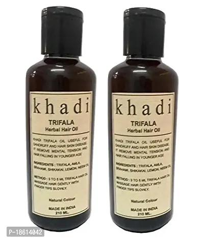 Parvati Gramodyog Khadi Triphala Oil, Made in India, Green, 210 ml, Pack of 2