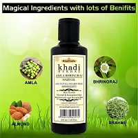 Herbal Khadi Natural Amla  Bhringraj Hair Oil, 420 ml-thumb1