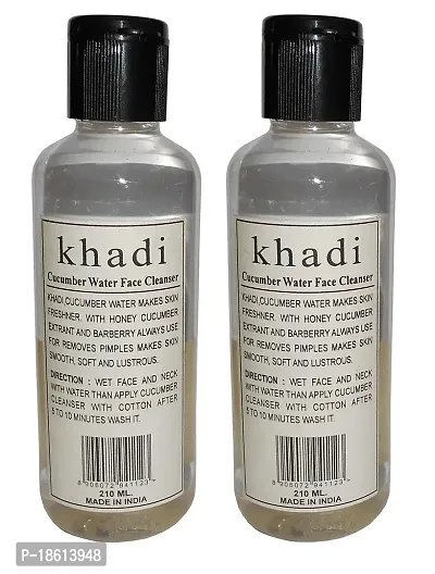 Khadi Herbal Cucumber Water Face Cleanser, 420 ml -Twin Pack-thumb0