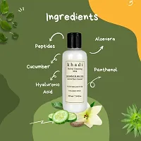 Khadi Herbal Cleansing Milk for face | whitening Cream with Shea Butter, Cucumber and Aloevera | Natural Face Cleanser | Paraben Free | For all Skin Types | Pack of 1 (210ml)-thumb2