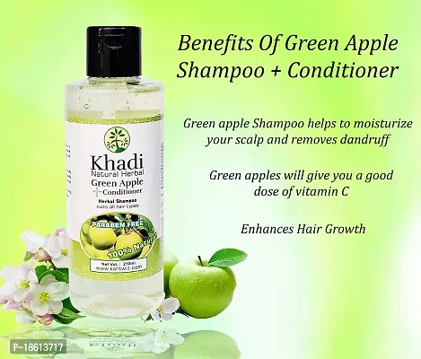 Parvati Greena Apple Conditioner + Shampoo 210ml (Pack of 2)-thumb3