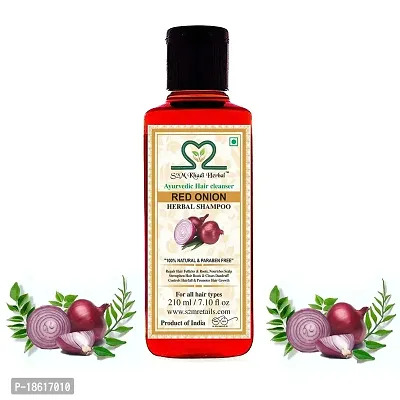 S2M Khadi Herbal Ayurvedic Onion Shampoo for hair growth and hair fall control 210 ml