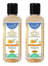 Herbigiri Khadi Natural Honey Vanilla Herbal Shampoo 210ml Pack of 2-thumb1