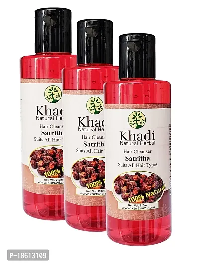 KHADI Hair Herbal Shampoo Sat Ritha Combo Pack of 3