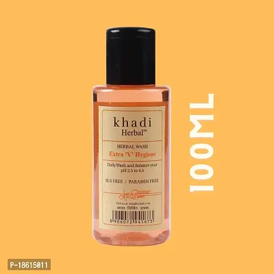 Khadi Herbal Intimate Hygiene Herbal V-Wash || SLS and Paraben Free || Suitable for Daily Wash || Maintain skin pH balance || Pack of 3 (300ml)-thumb3