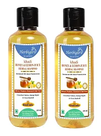 Herbigiri Khadi Natural Honey  Lemon Juice Herbal Shampoo 210ml Pack of 2-thumb1