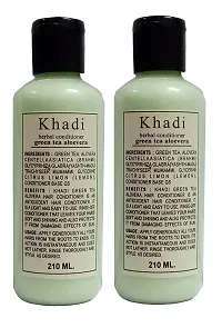 Parvati Gramodyog Khadi Green Tea Alovera Hair Conditioner (210 Ml) Pack of 2-thumb2