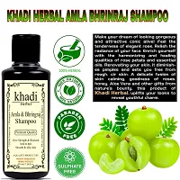 Khadi herbal Amla and Bhringraj Shampoo Strengthens Hair Parabens Free Silicon Free Herbal Shampoo (210 ML)-thumb2