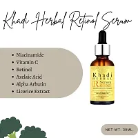 Khadi Herbal Retinol Facial Serum Natural Glowing Beauty for Anti-Aging | Collagen Production Toxins Cleansing and Acne for All Skin Types Pack of 1 (30ml)-thumb4