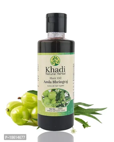 Herbal Khadi Natural Amla  Bhringraj Hair Oil, 420 ml-thumb5