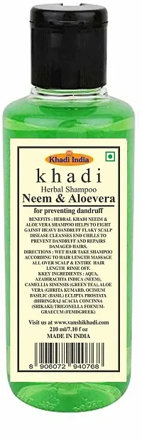 Khadi Hair combo Aloevera  Amla Bhringraj Shampoo -Pack of 2-thumb4