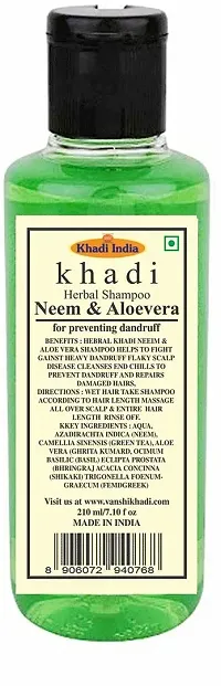 Khadi Hair combo Aloevera  Amla Bhringraj Shampoo -Pack of 2-thumb5