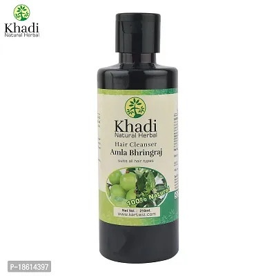 Khadi Hair combo Aloevera  Amla Bhringraj Shampoo -Pack of 2-thumb4