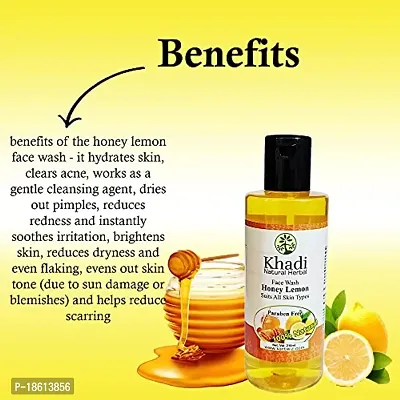 Khadi Lemon Face Wash, 210 ML (Pack of 2) by Parvati Gramodyog Herbal Products - Made in India-thumb2